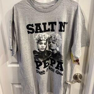 Salt N Pepa Push It Real Good’ Heather Grey Tshirt Men's Xl NWT Hip Hop Rap